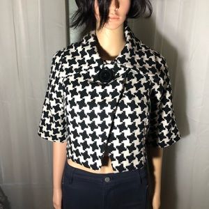 Crop Houndstooth Jacket